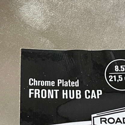 RoadPro RPFHC6N Chrome Plated 8.5" Steel Rounded Top Front Hubcap