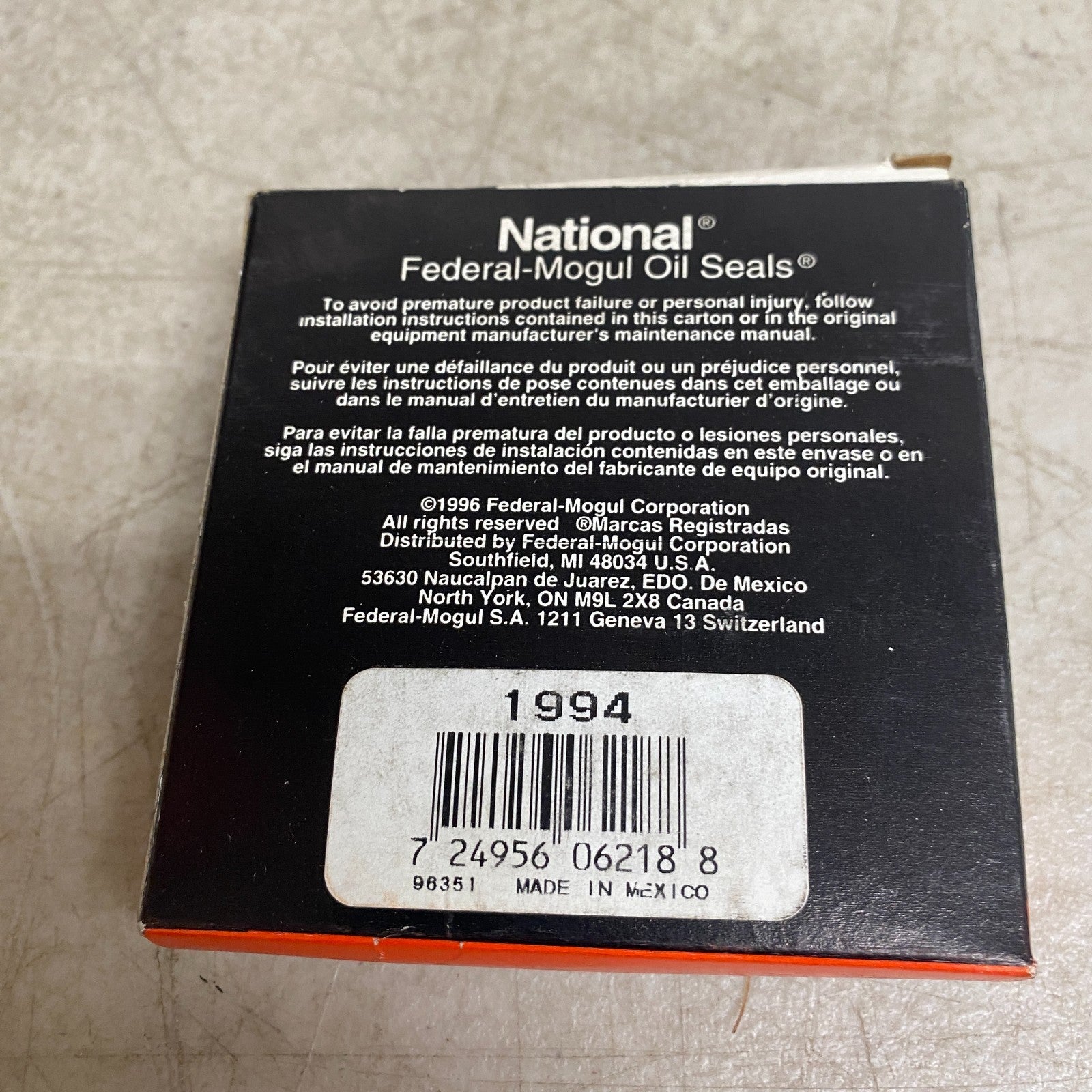 National 1994 Rear Outer Wheel Seal 1987-1993 Mazda B2200 B2600 Ford Courier