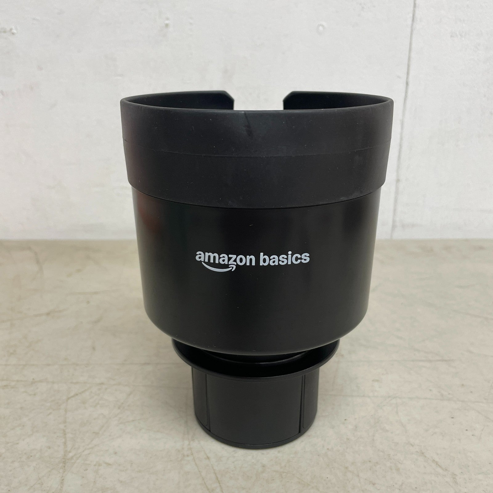 Amazon Basics Car Cup Holder Expander Adjustable Base Fits Large Bottles Black