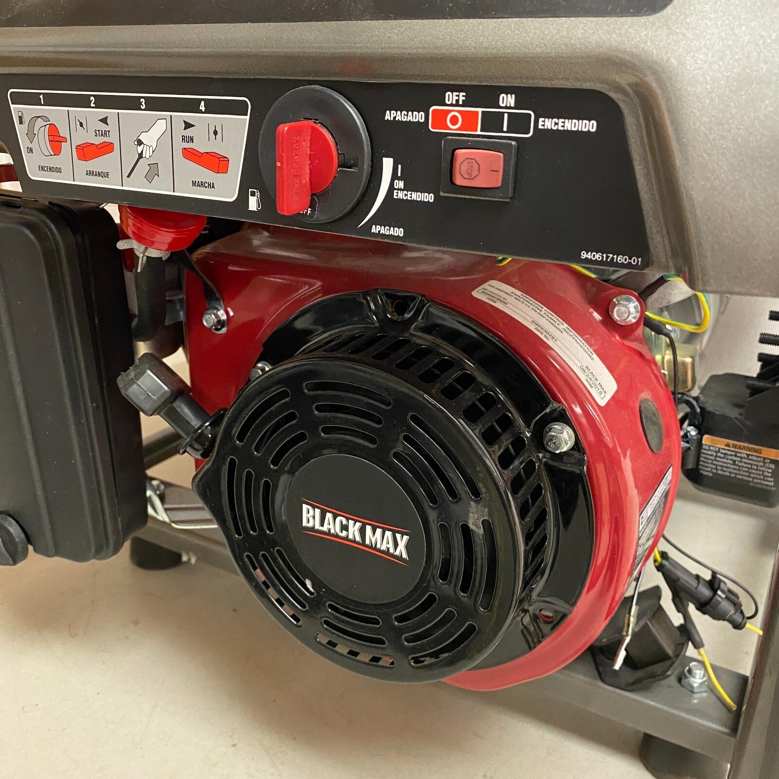 BLACK MAX Portable 3600 Watt Generator with Auto Shutdown