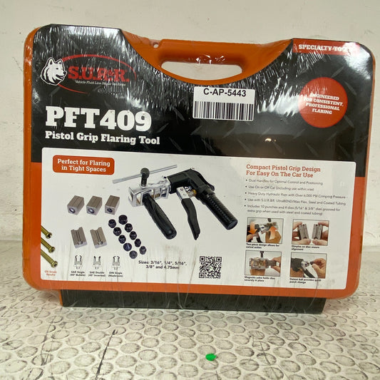 SUR & R Pistol Grip Flaring Tool 4 Dies 10 Punches 3/16 5/16 3/8 4.75mm PFT409