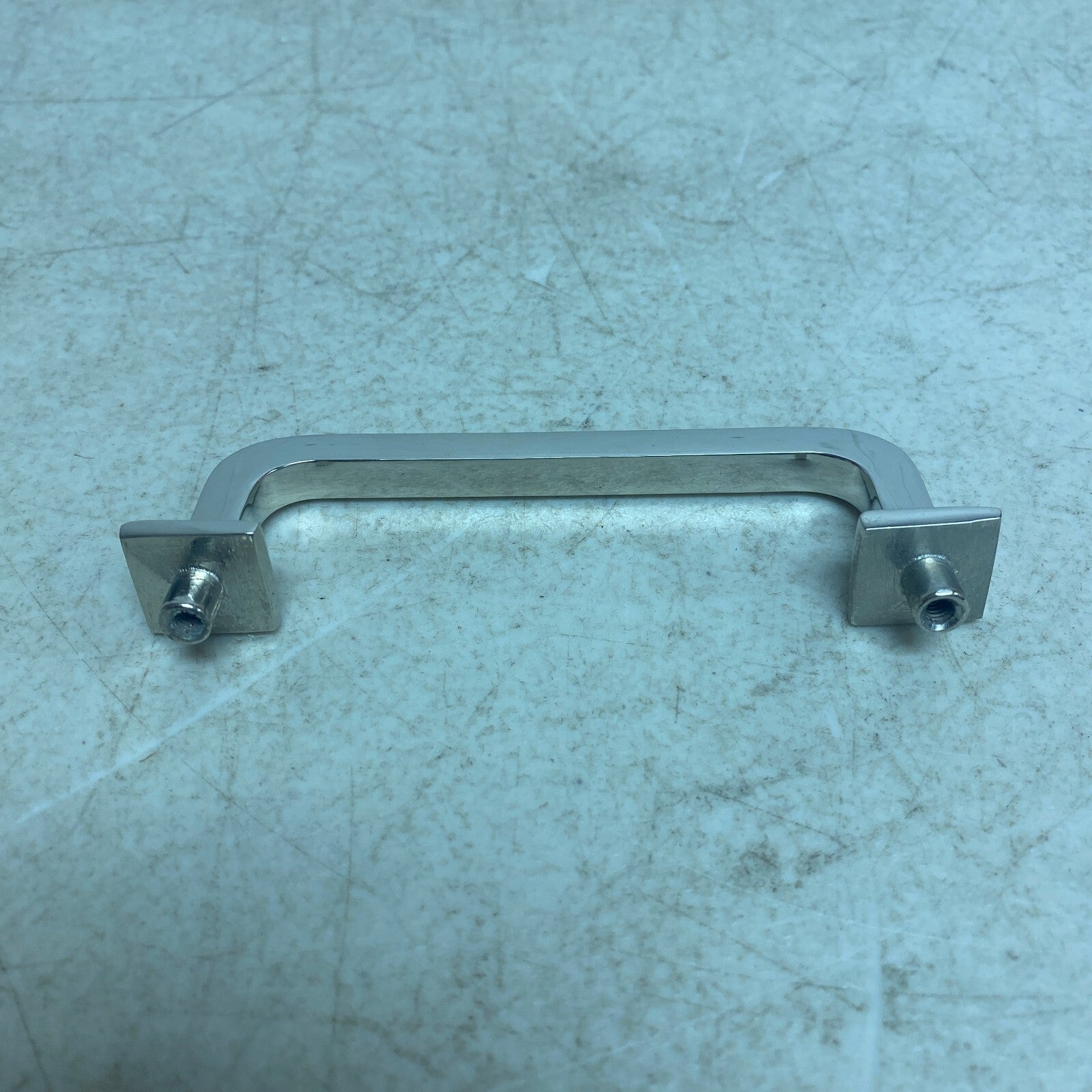 Signature Hardware 4'' Klein Solid Brass Cabinet Pull - Polished Nickel