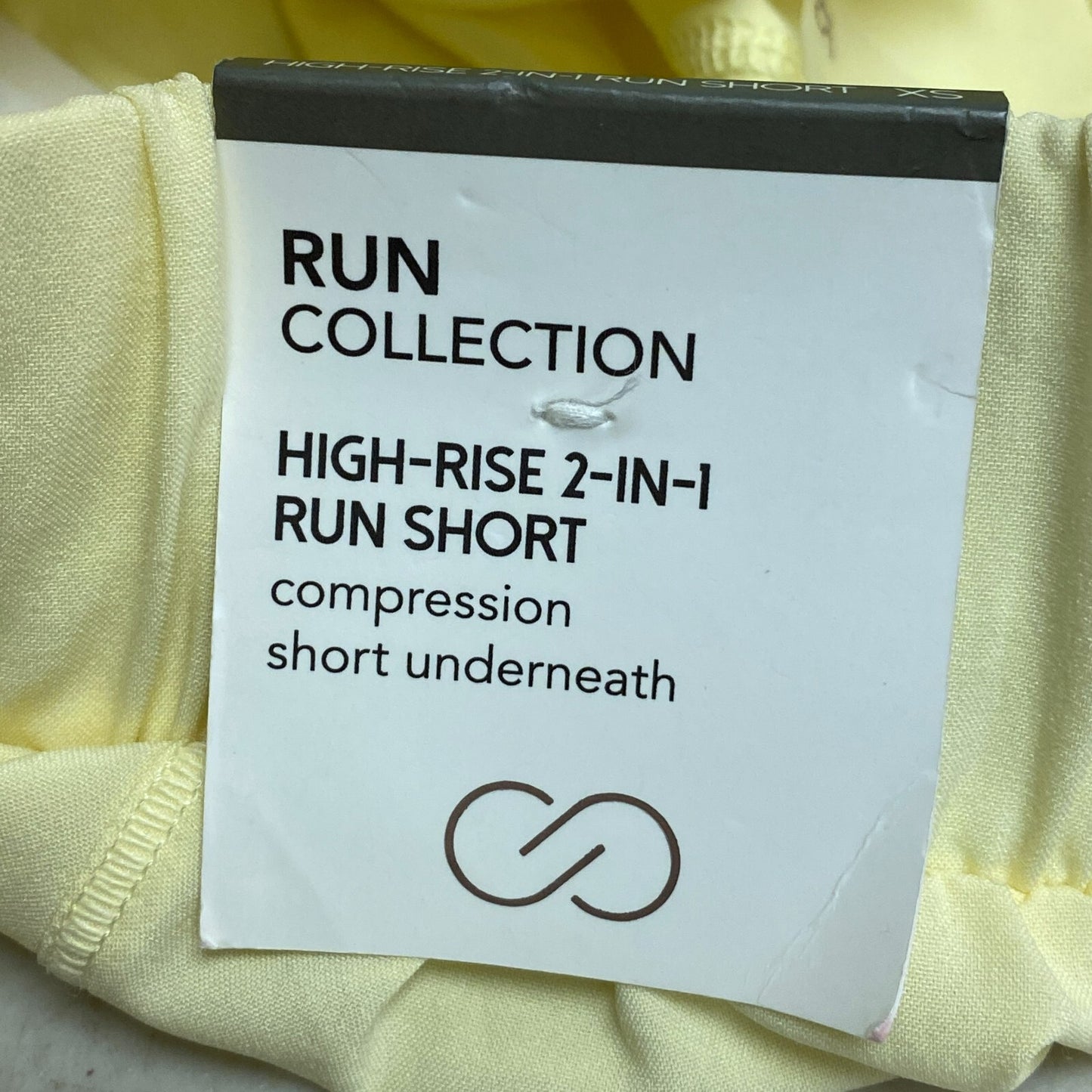 Calia Womens Ruched 2 in 1 Short Lemon Chiffon Run Solid Stylish WAX12279