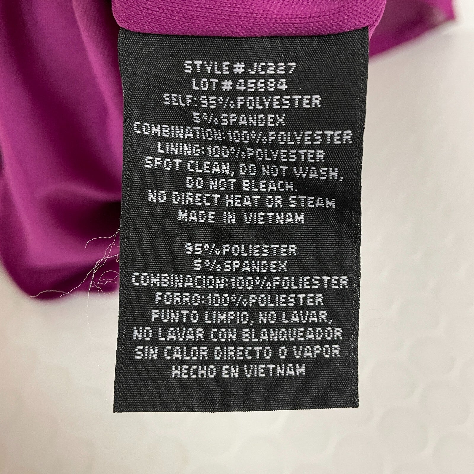 Dj Jaz 3/4 Split Sleeve Embellished Popover Sheath Dress Color: Orchid Size 4