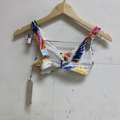 Calia Women's Tie Front Bikini Top Watercolor Palms Multi Floral WSA22200PRT