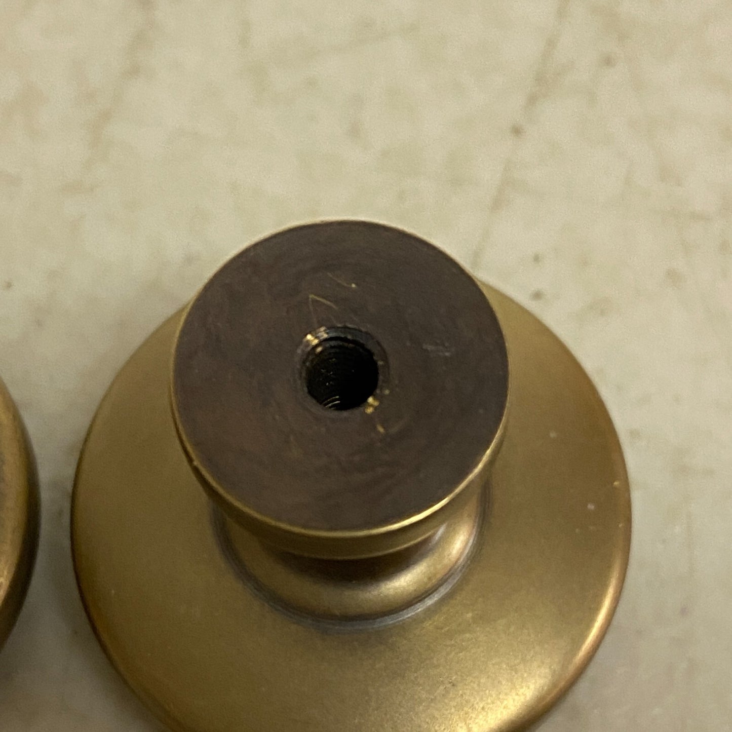 Signature Hardware Ardell Brass Round Cabinet Knob - Antique Brass - 2 pack