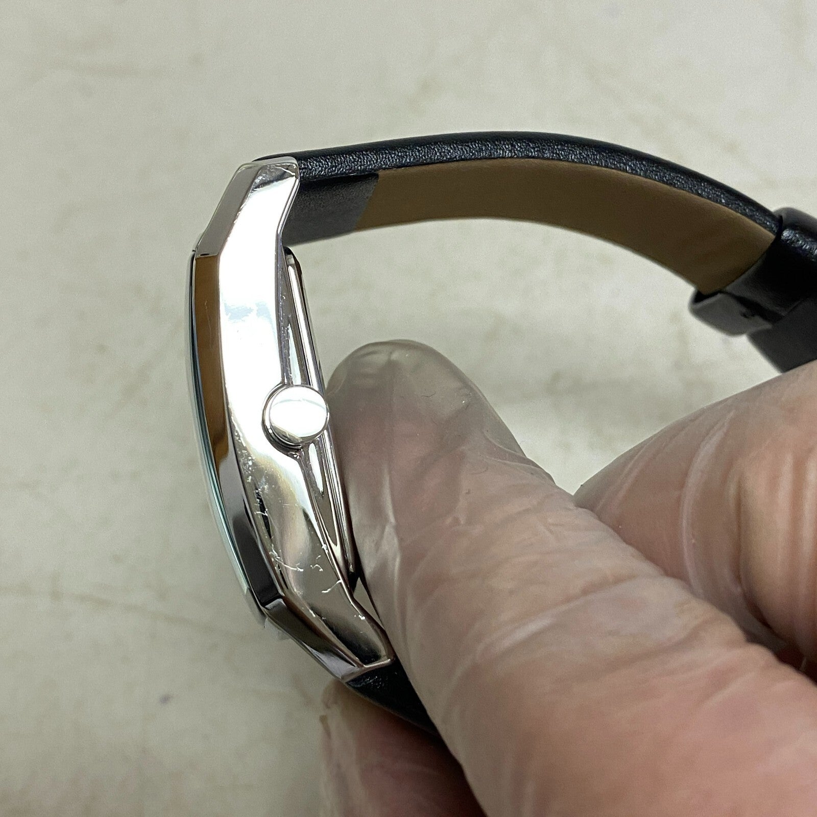 Armitron 20/4604SV Men Tank Swarovski Crystal Acc Dress Quartz Analog Watch H28