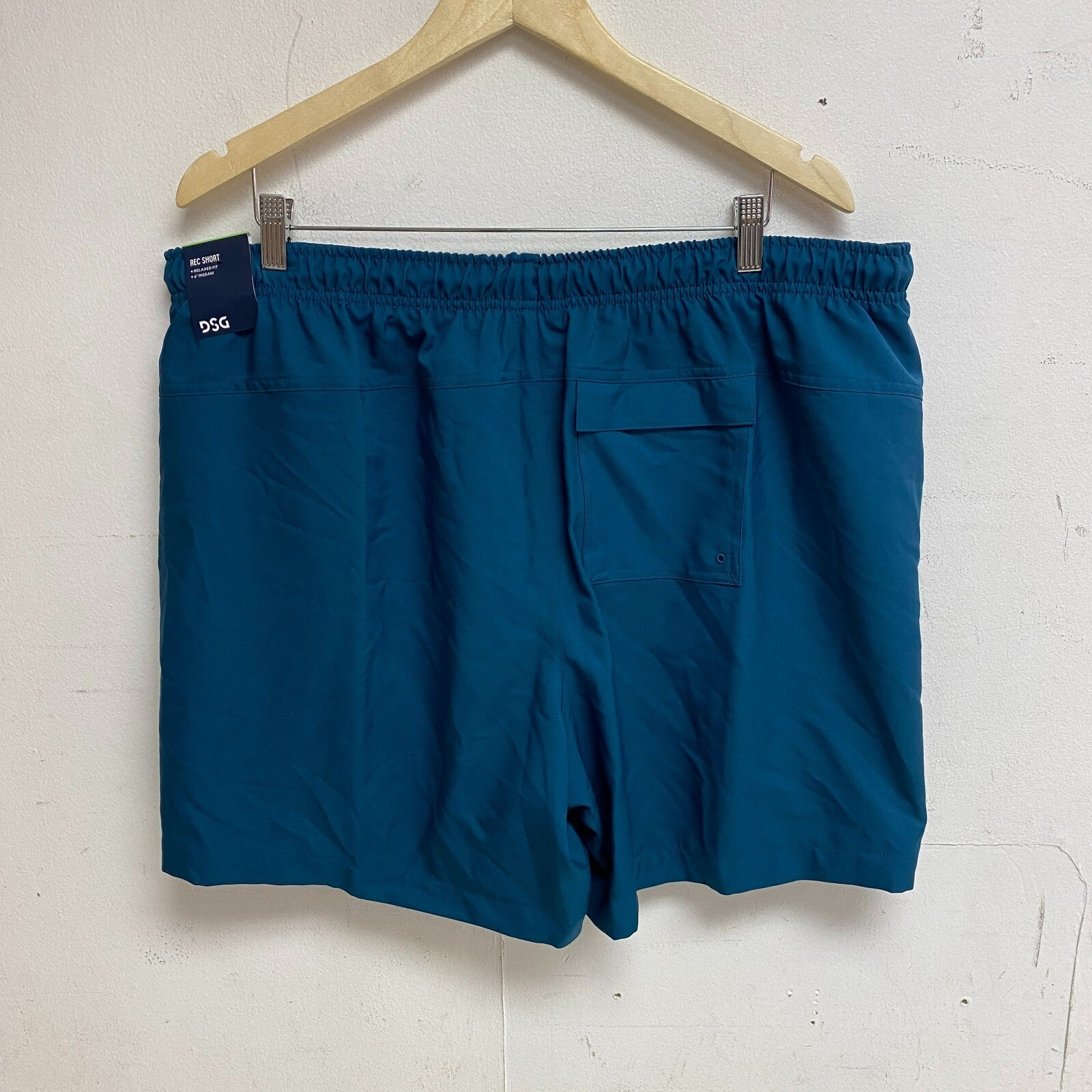 DSG Men's 6" Rec Shorts Brilliant Teal Solid Summer Trendy Stylish DAM12111