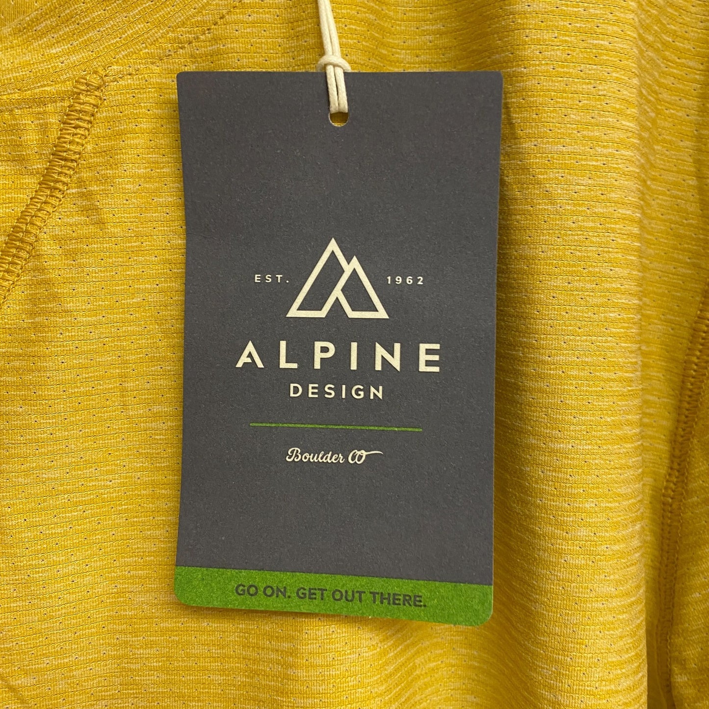 Alpine Design Mens Basic Active Long Sleeve Tee Gold Heather ADM23205 Brand New!