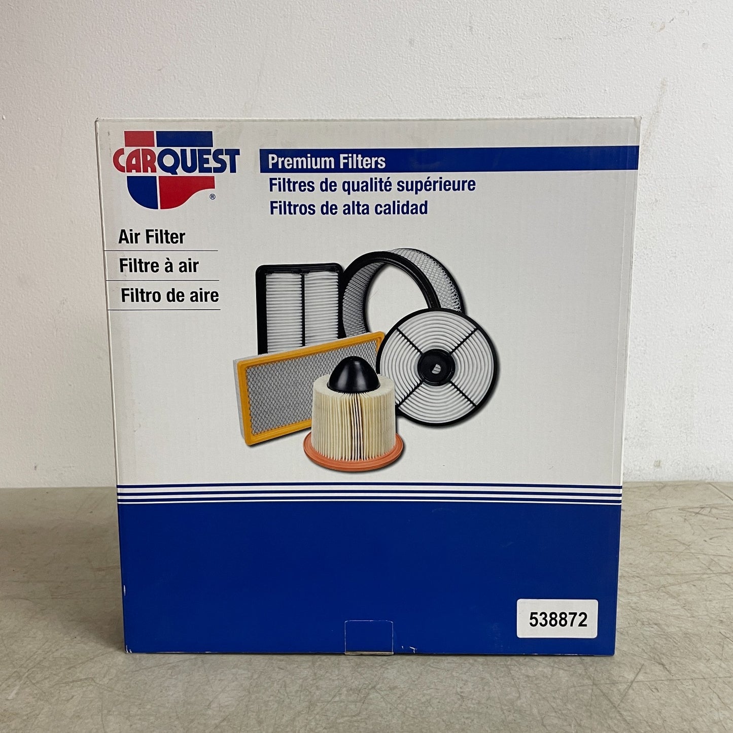 Carquest Premium Engine Air Filter 538872 OE Fit 12.32"x2.88"x1.65" New