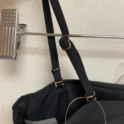 Calia Women's Swim Collection Shirred Strapless Bandeau Pure Black WSA23202 New!