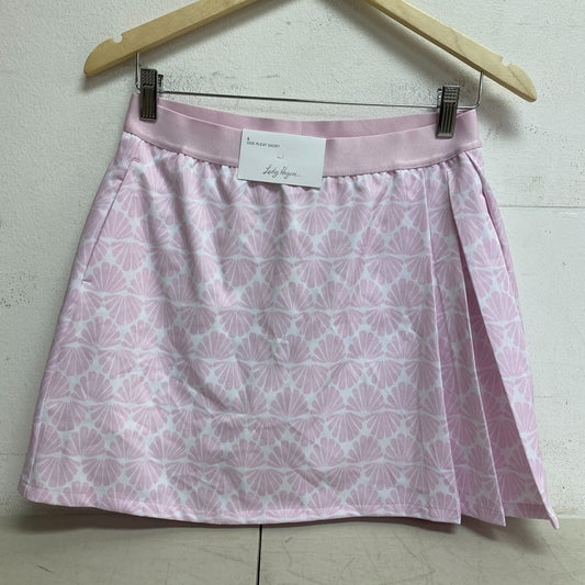 Lady Hage Womens 16" Prt Side Pleat Skort Pink Seashells Stylish WGH17447PRT