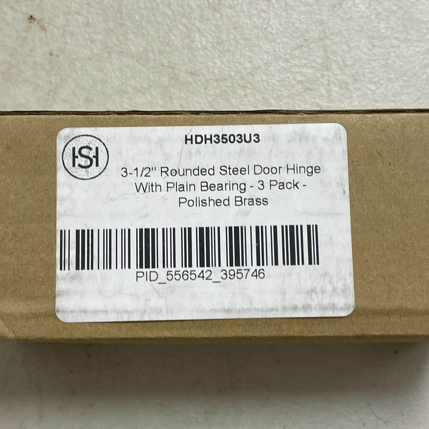 Signature Hardware 3-1/2" Rounded Steel Door Hinge With Plain Bearing-3 Pack -PB