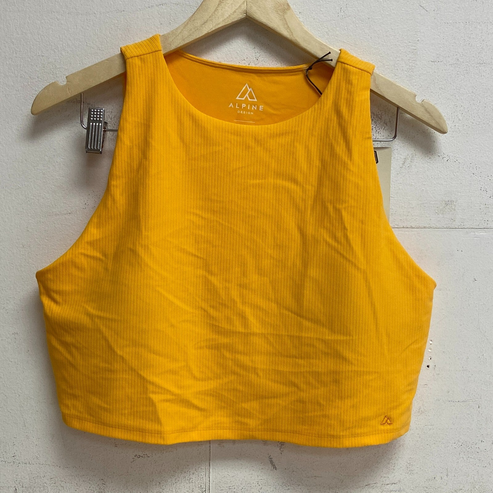 Alpine Design Women's Ribbed Cropped Tank Top Orange Sleeveless ADW12103A