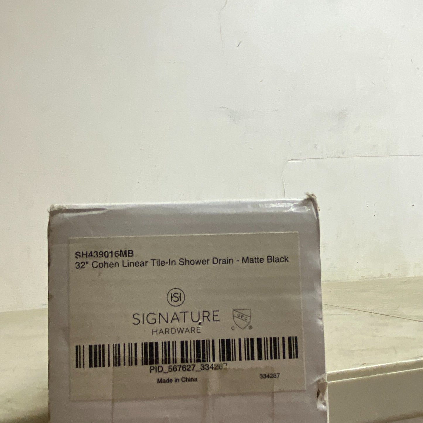 SIGNATURE HARDWARE 32" COHEN LINEAR TILE-IN SHOWER DRAIN-MATTE BLACK