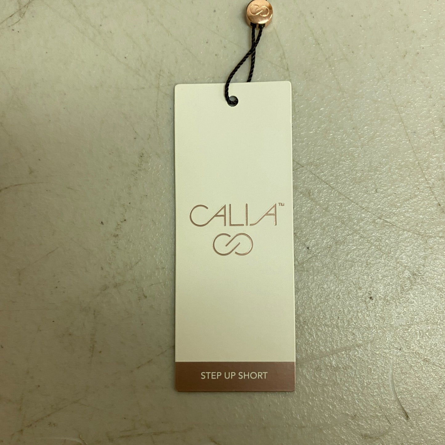 Calia Woven High Rise Petal Hem Short Pure Black Solid WAX12259