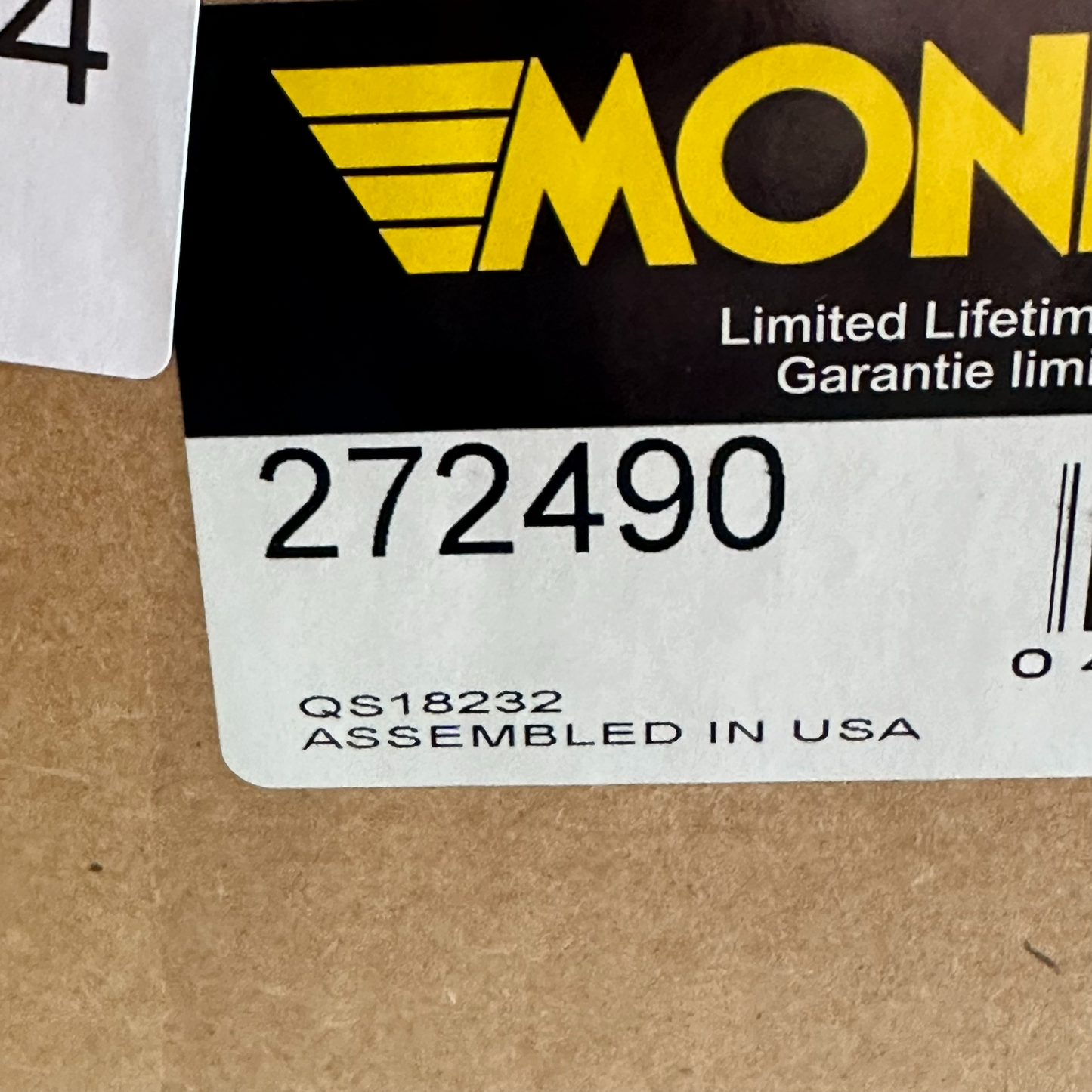 Monroe 272490 Suspension Strut & Coil Spring Assembly 09-13 Highlander rear left