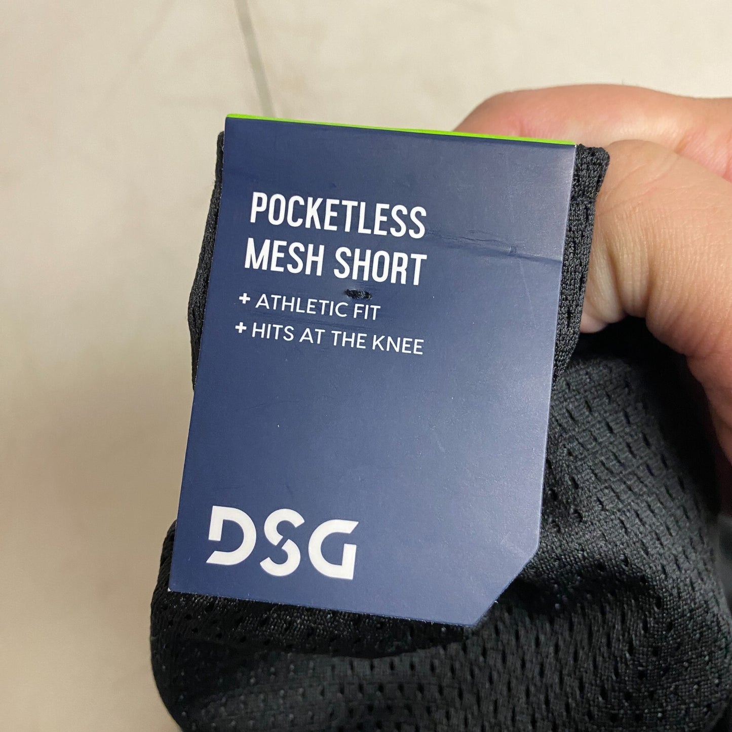 DSG Boys Training Pocketless Design Mesh Short Athletic Fit Pure Black DAB13108