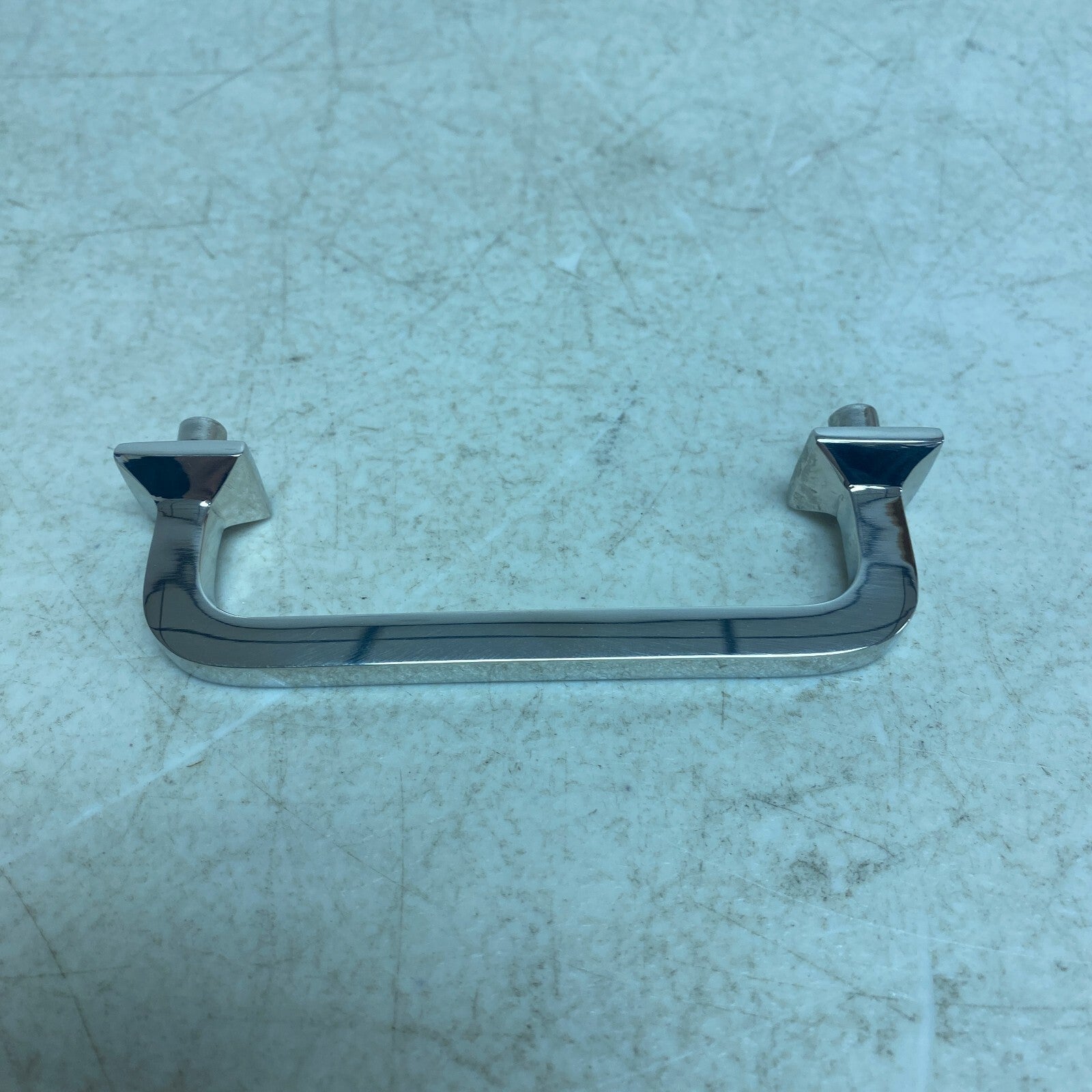 Signature Hardware 4'' Klein Solid Brass Cabinet Pull - Polished Nickel