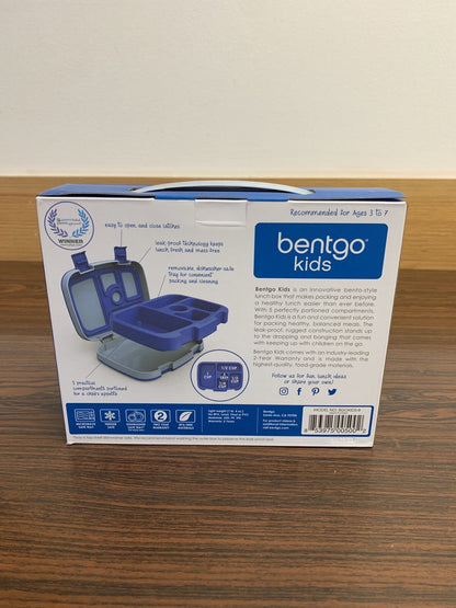 Bentgo Kids Childrens Lunch Box Bento-Styled Lunch Durable and Leak Proof Blue