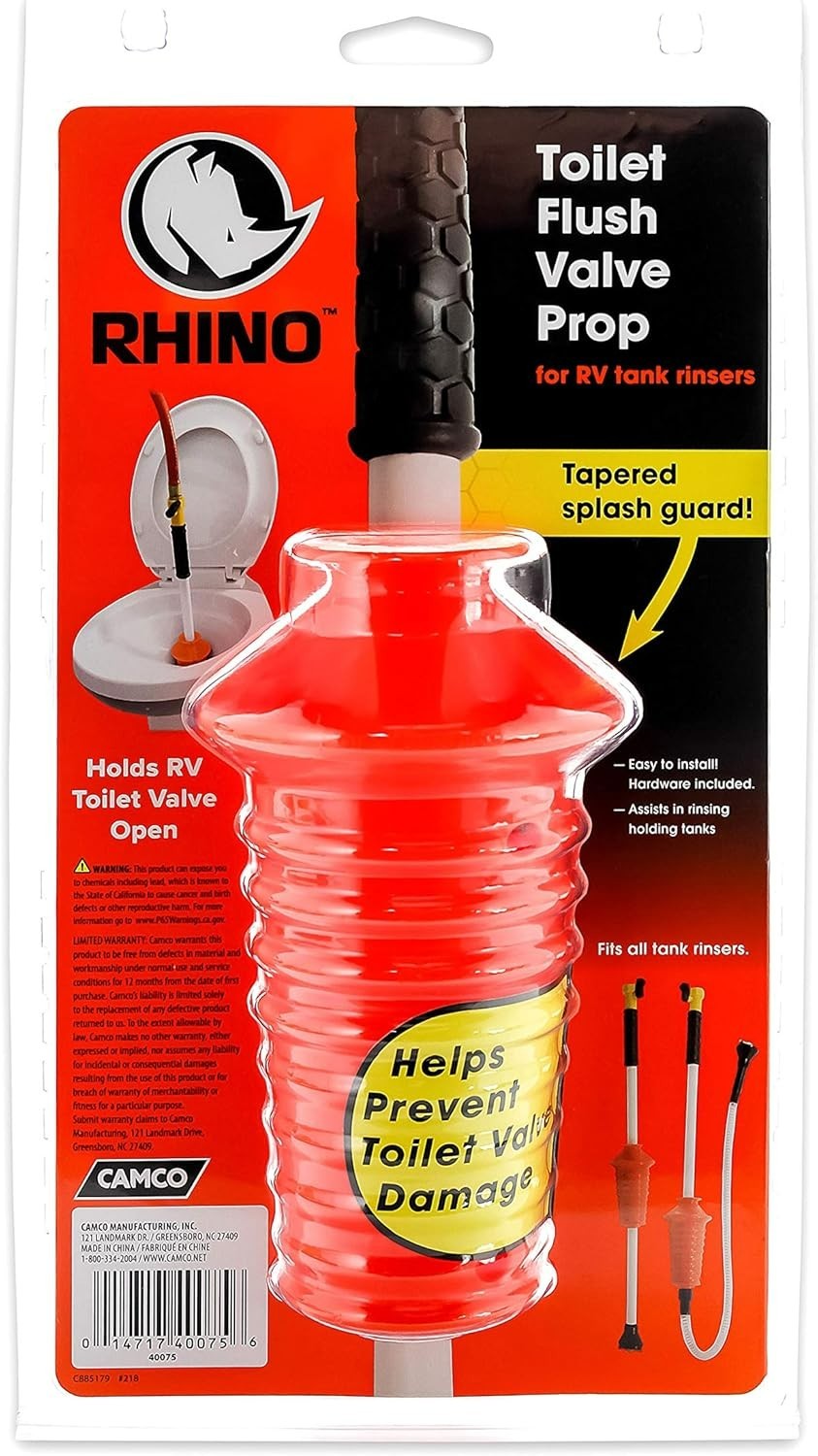 Camco Toilet Flush Valve Prop White Replacement for RV Camper 40075