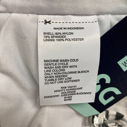 DSG Women's Bandeau Swim Top Even Stripe Black/White DSW2872PRT Brand New