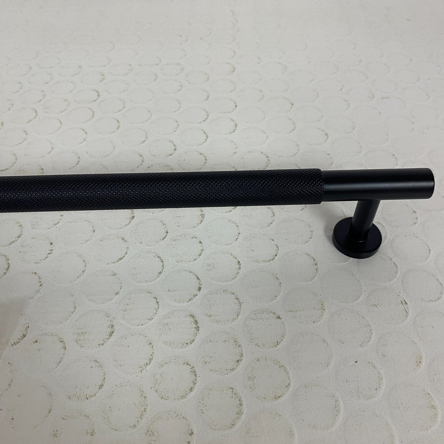 Signature Hardware 18″ Evinger Knurled Brass Appliance Pull Matte Black SH450357