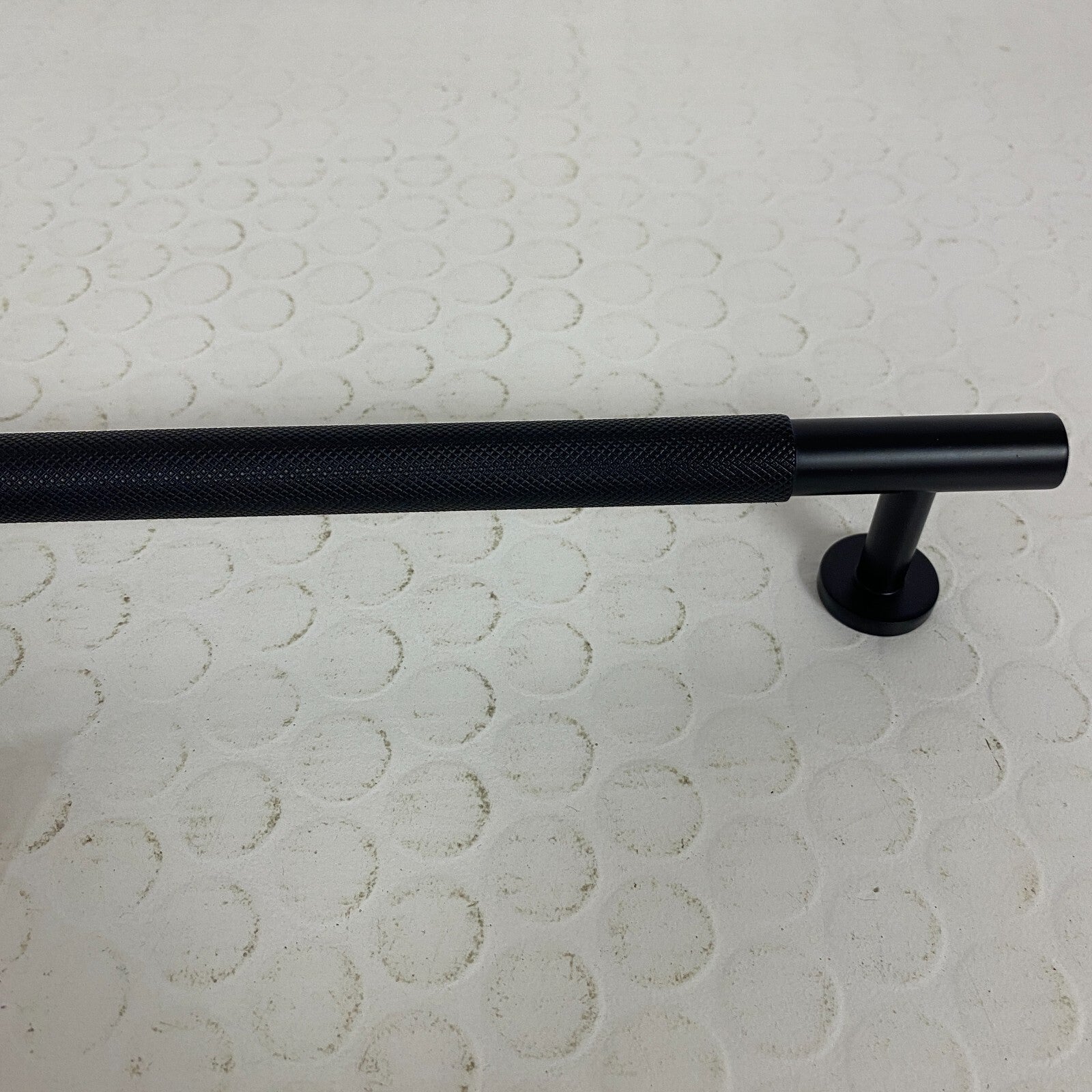 Signature Hardware 18″ Evinger Knurled Brass Appliance Pull Matte Black SH450357