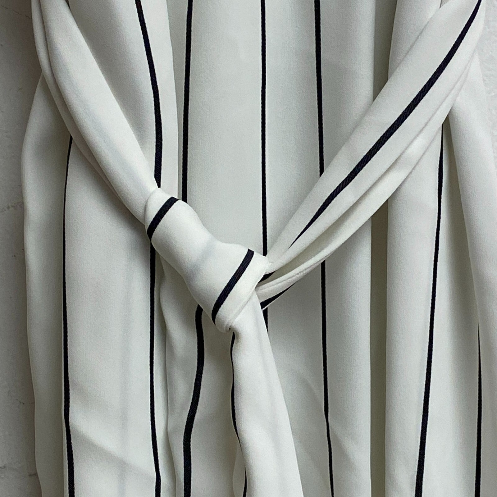 Bar III Women's Dressy Jumpsuit Striped Wide Leg Strapped Black White Size 12