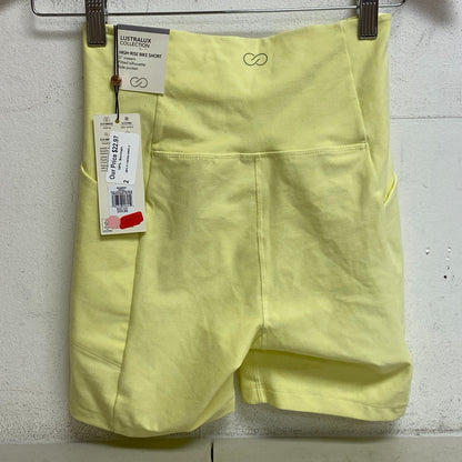CALIA Women's Lustra Lux Lemon Sorbet Heather High Rise Pocket 5" Bike Short