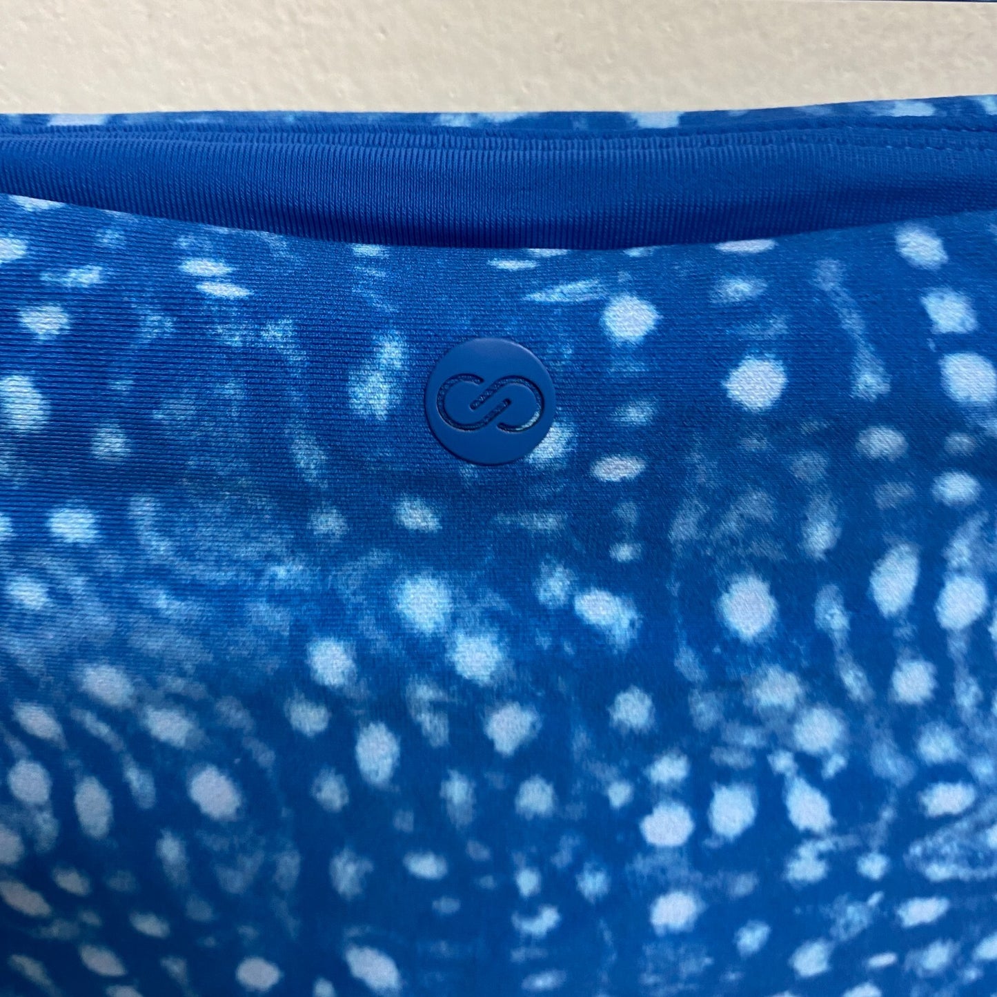 CALIA Women's Mid Rise Ruched Side Swim Bottom DEEP SEA DOTS ROYAL WSA23402PRT