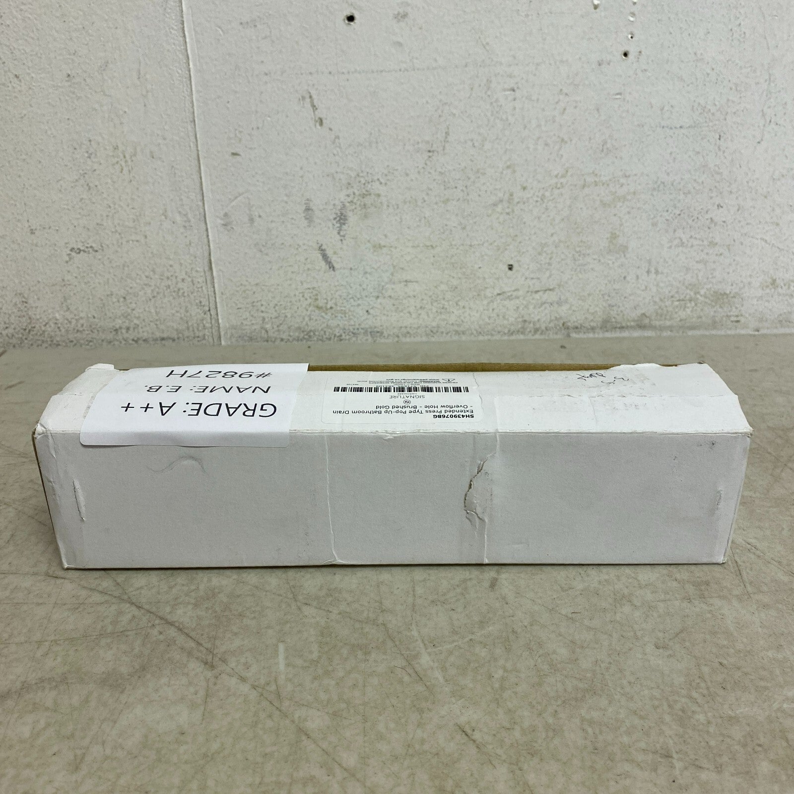 SIGNATURE HARDWARE EXTENDED PRESS TYPE POP UP BATHROOM DRAIN OVERFLOW HOLE