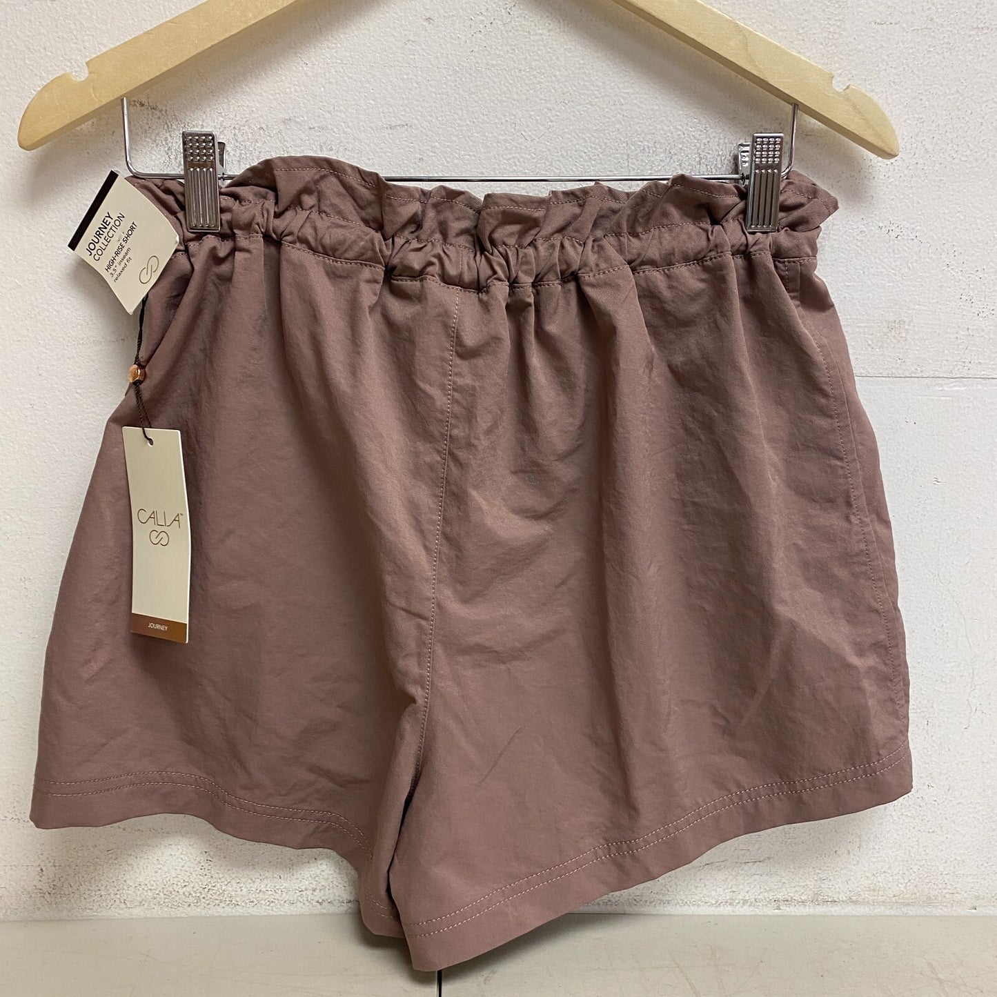 CALIA Women's Journey High Rise Relaxed Woven Paperbag Short Hazy Plum WAX12303