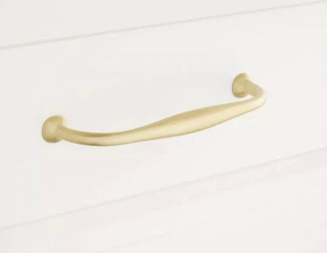 Signature Hardware Padilla B-3960-6.25 Solid Brass Cabinet Pull 6¼″  Satin Brass