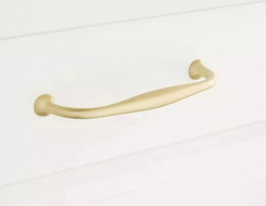 Signature Hardware Padilla B-3960-6.25 Solid Brass Cabinet Pull 6¼″  Satin Brass
