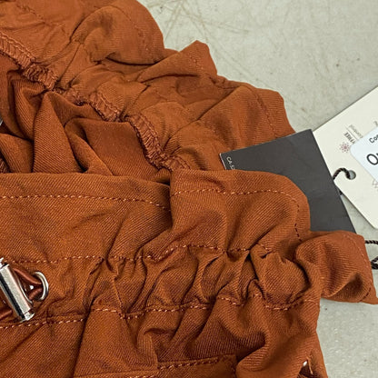 Calia Womens Woven Paperbag Short Caramelized Walnut Relaxed Solid WAX12303