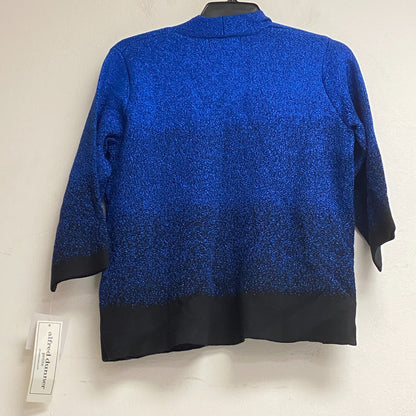 Alfred Dunner Women's 3/4 Sleeve Layered Look Cardigan Sweater Size PS Cobalt