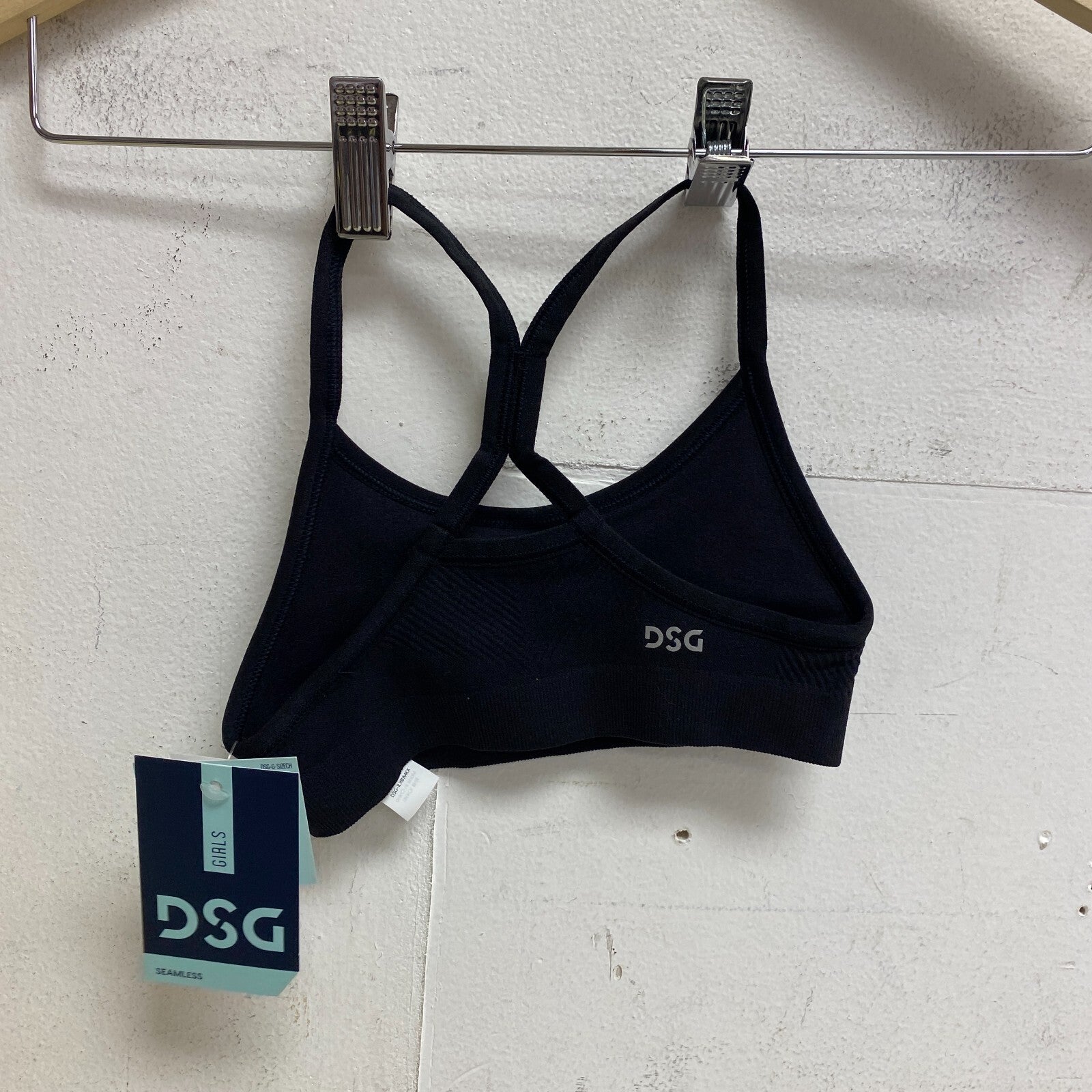 DSG Girls Seamless Halter straps Bra Pure Black DAG10121 Brand New Swimwear