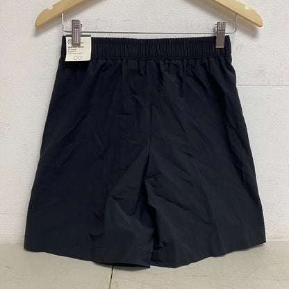 Calia High Rise Pleated Long Short Pure Black WAX12316 BRAND NEW