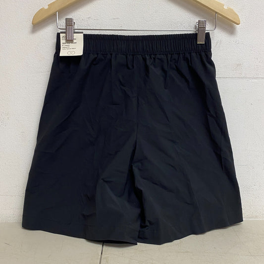 Calia High Rise Pleated Long Short Pure Black WAX12316 BRAND NEW