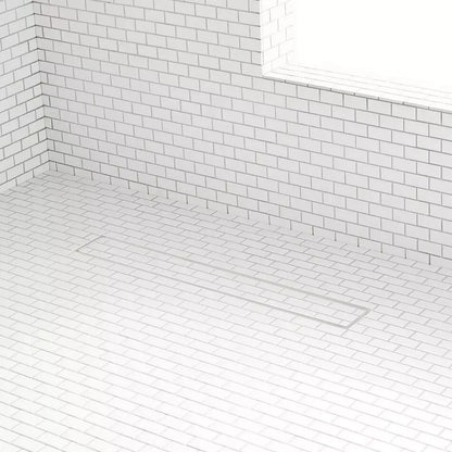Signature Hardware 28" Cohen Linear Tile-In Shower Drain - Matte White
