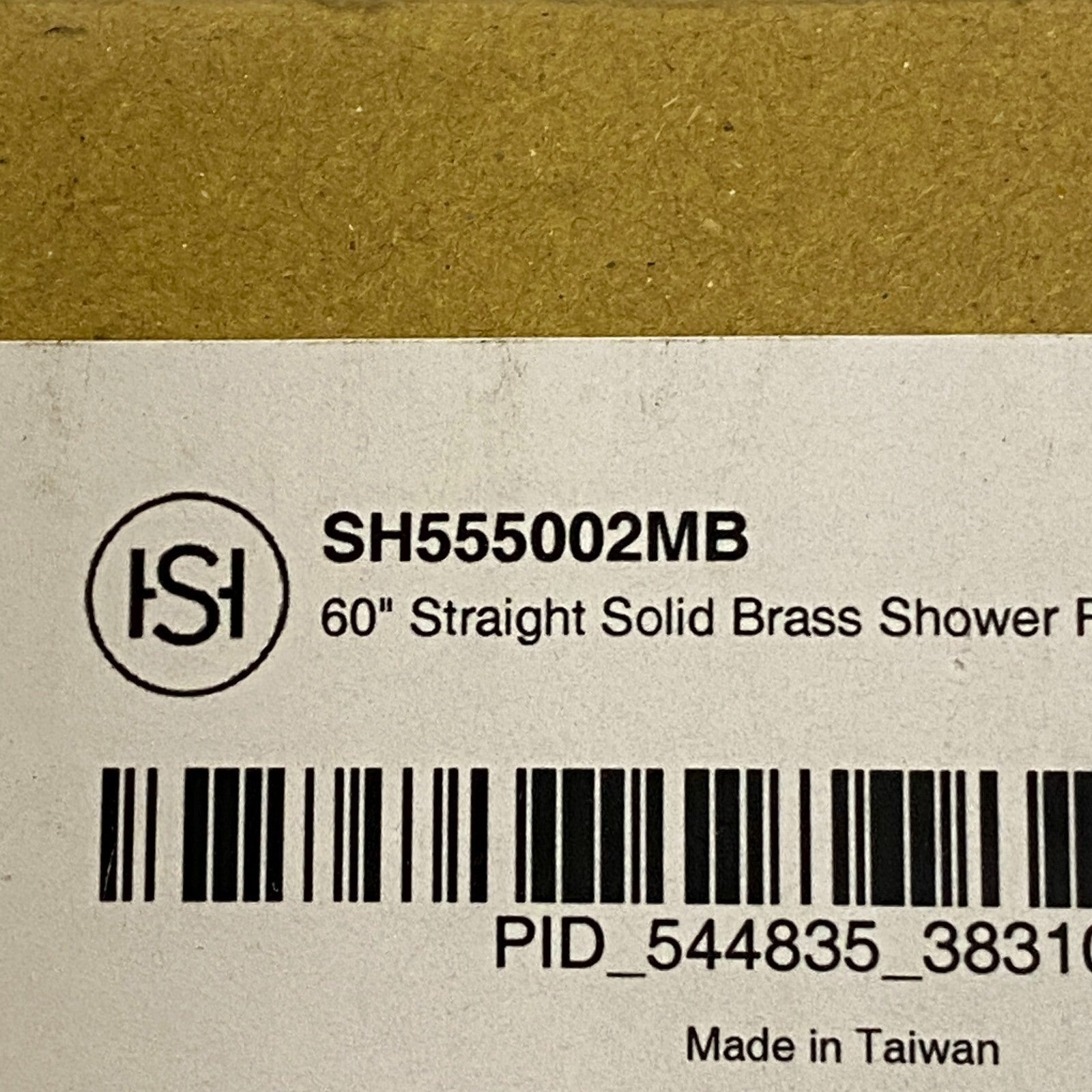 Signature Hardware 60" Straight Solid Brass Shower Rod - Matte Black