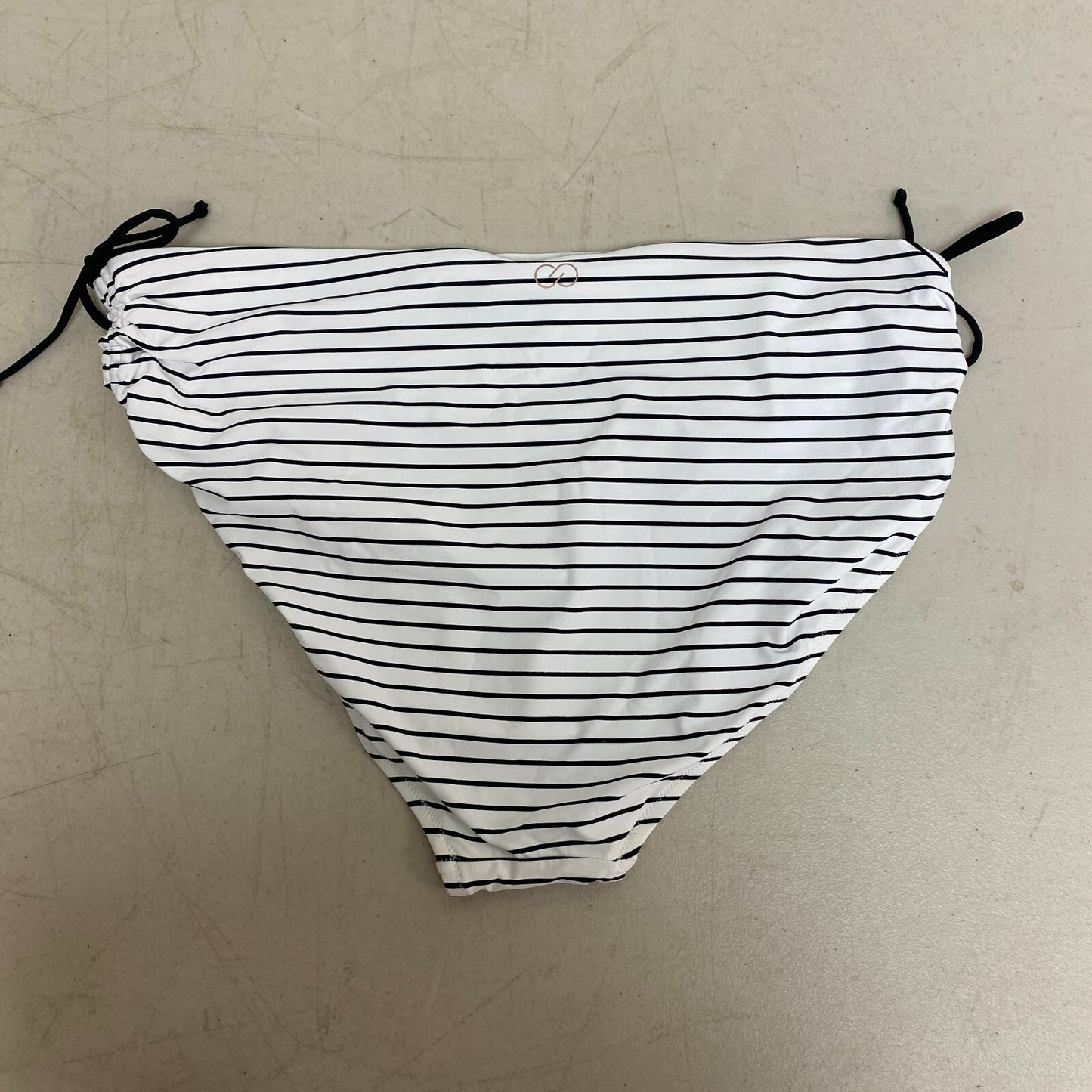 Calia Womens Ruched Bottom Simple Stripe Black/White Stylish Trendy WSA20402PRTX