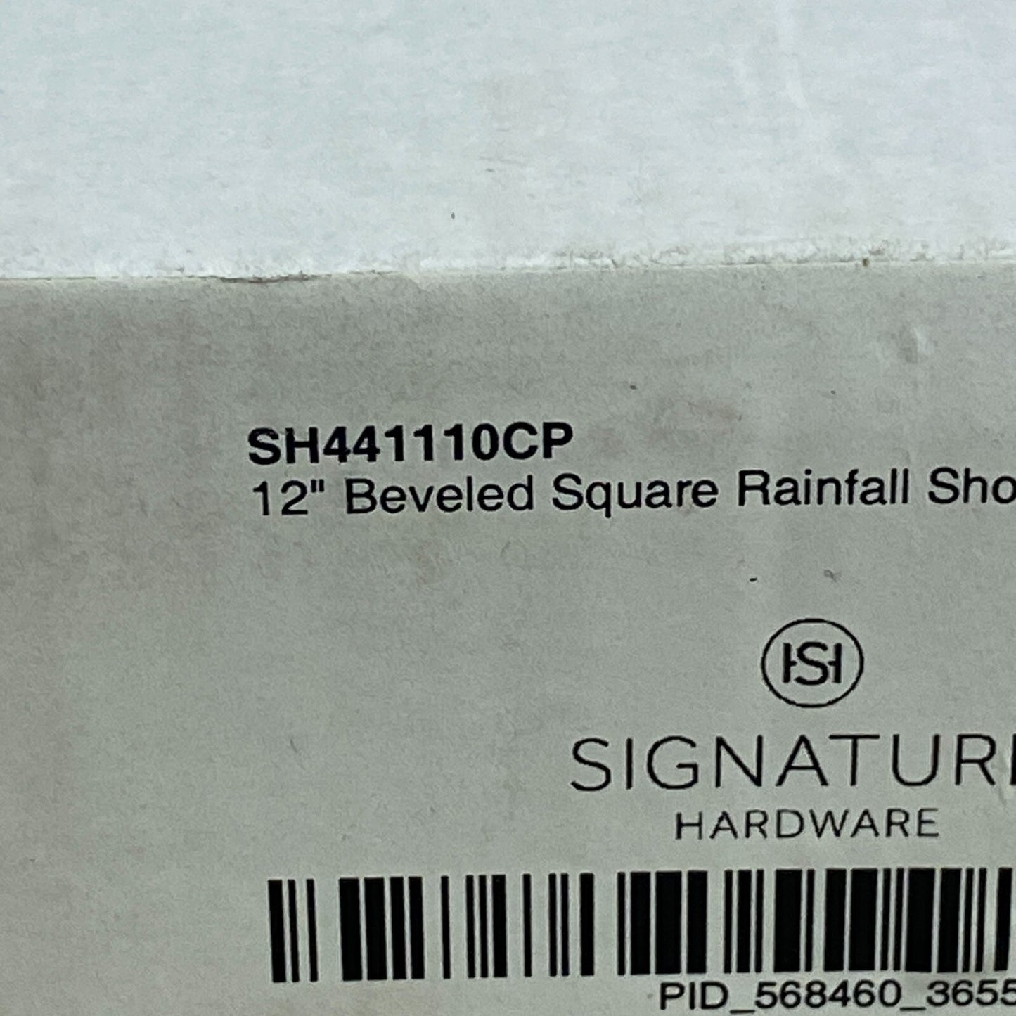 Signature Hardware 12" BEVELED SQUARE RAINFALL SHOWER HEAD-CHROME