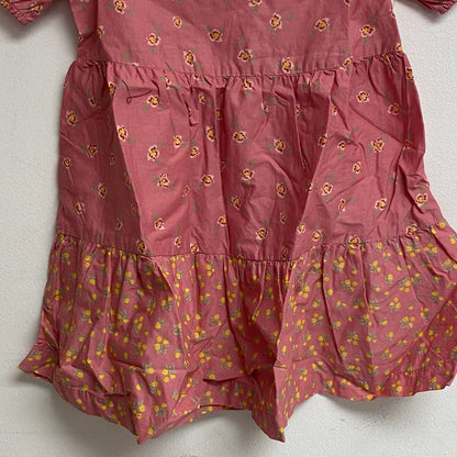 Okie Dokie Toddler Girls Short Balloon Sleeve A-line Dress Sz 4T Color: Bohemian