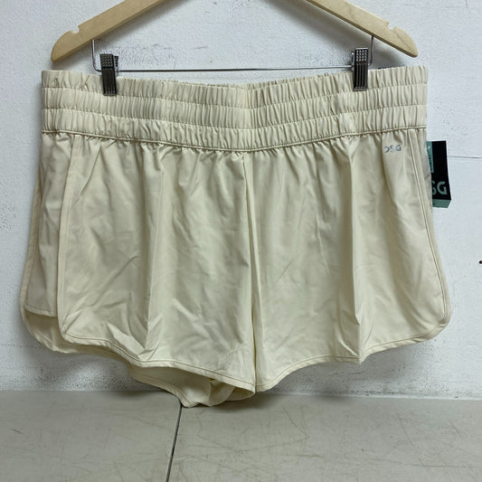 DSG Women's 3â High Rise Waistband Shorts Light Sand Solid Performance DAW1232
