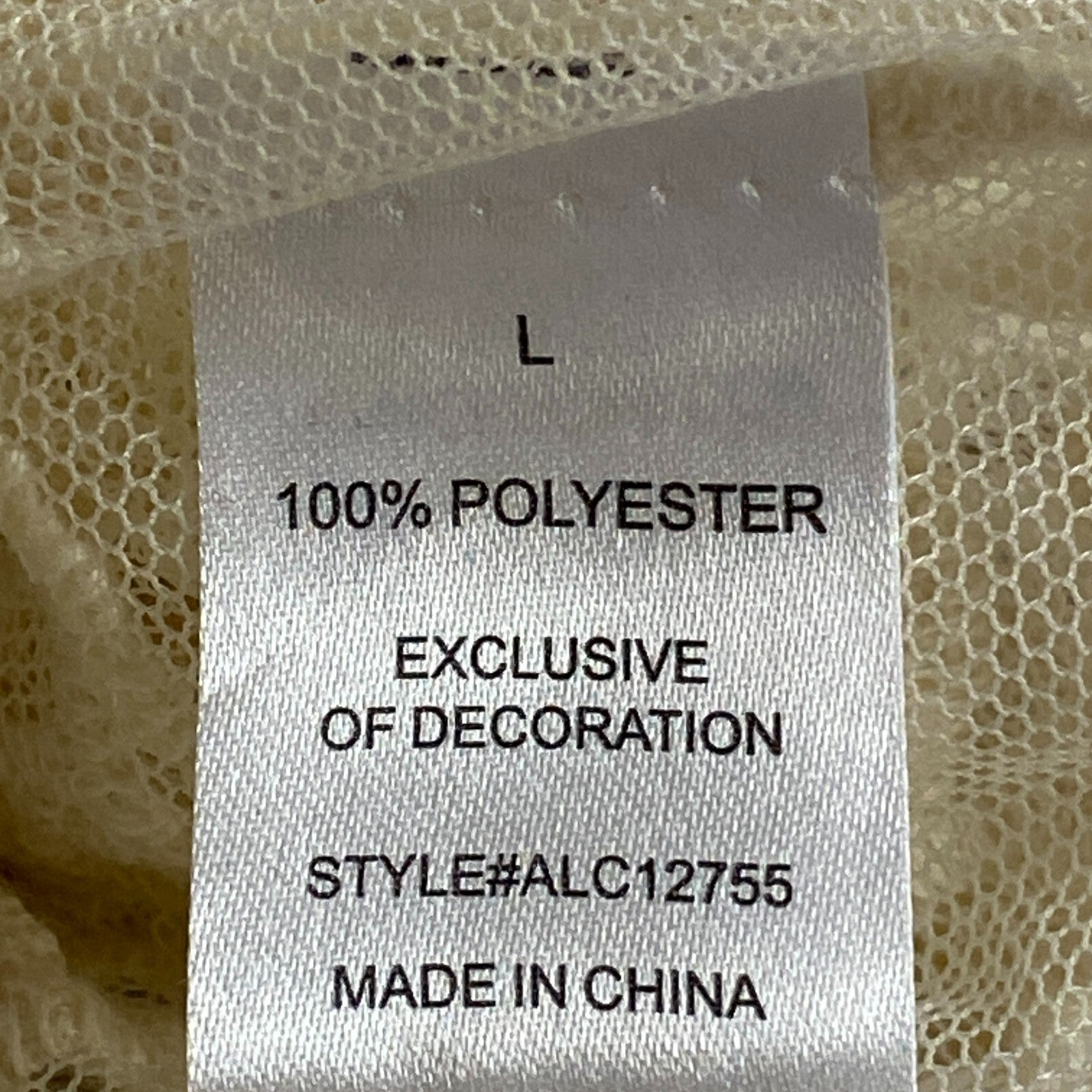 Blue Rain Womens Swim Coverup Creme Embroidered Floral Size Womens Large