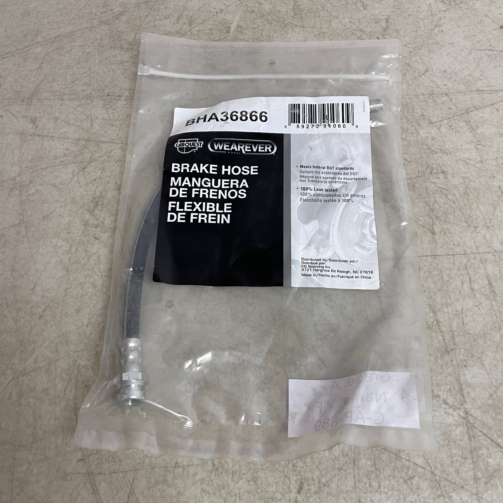 Carquest Wearever BHA36866 Brake Hydraulic Hose Assembly DOT Approved New