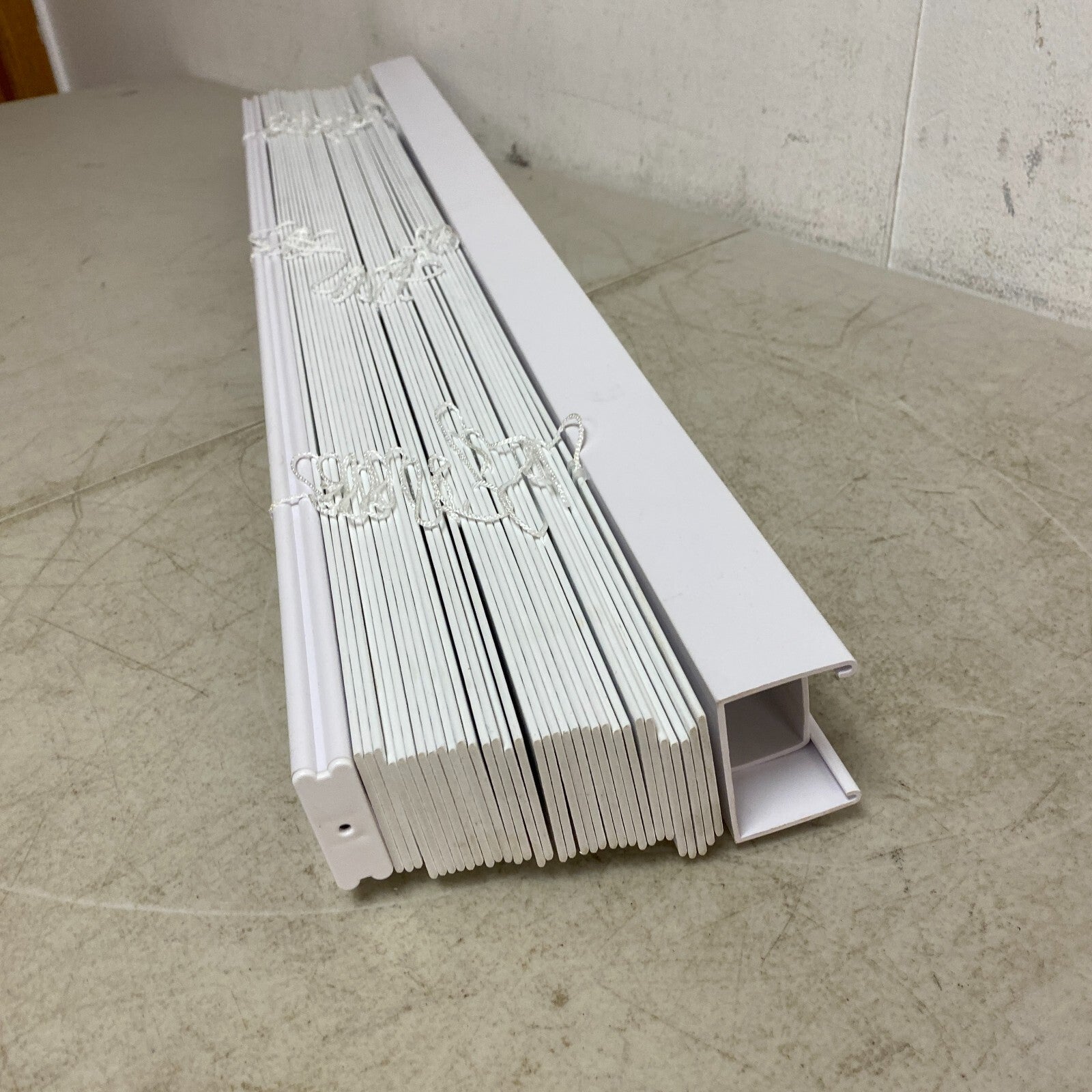 allen + roth 2-in Room Darkening Cordless Faux Wood Blind White 34in x 64in