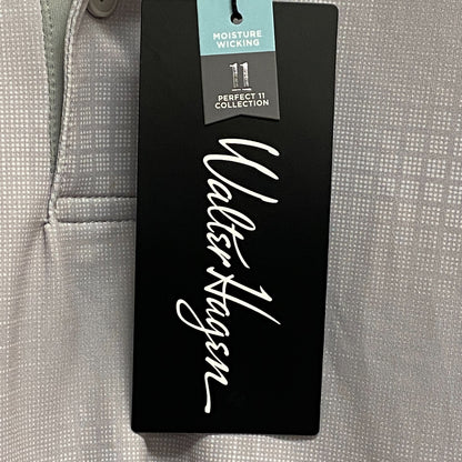 Walter Hagen Men's P11 Digital check print polo Digital Check Grey MGA11498 New